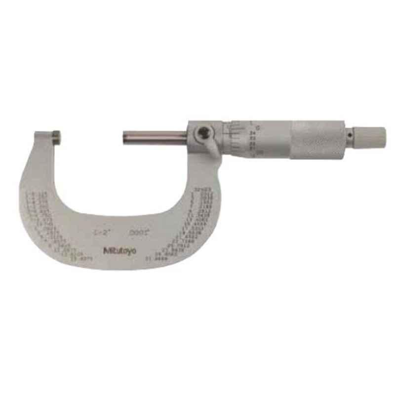 Mitutoyo 1-2 inch Ratchet Stop Outside Micrometer, 101-114