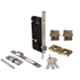 Aquieen MH-506 Malleable Antique Square Mortise Handle Set with 2 Stage Cylindrical Lock & 3 Keys