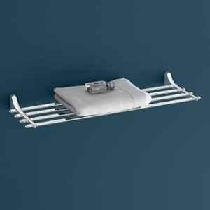 Plantex Brass 24 inch Brass Silver Chrome Finish Towel Rack for Bathroom