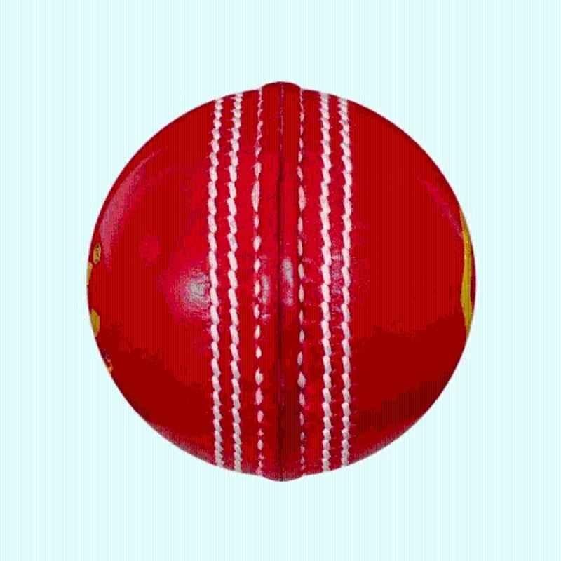 HTM Red Play Cricket Leather Ball for Training, Bowling Practice & Hobby
