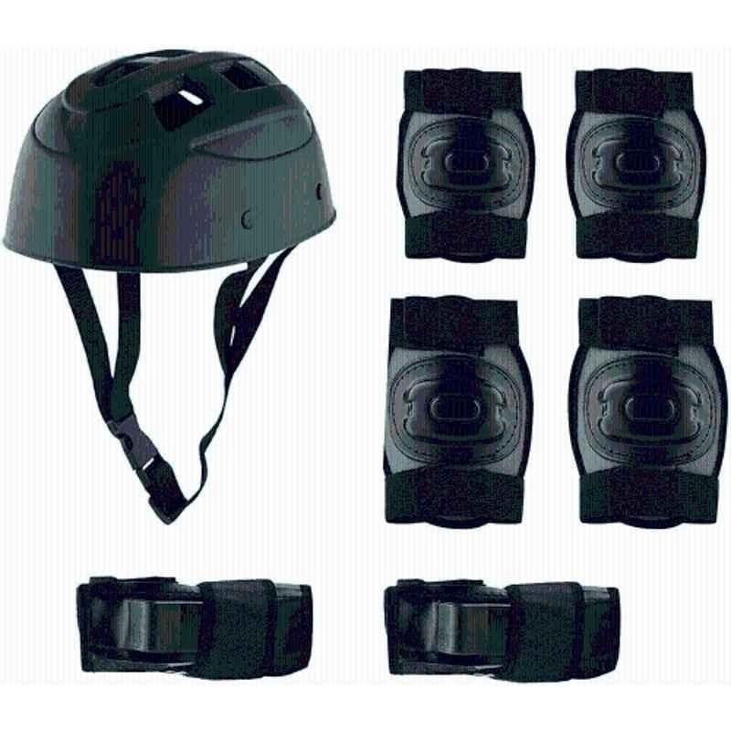 STYRKR Plastic & EVA Foam Black Skating Kit for Protective Kit (Kids, Beginner) 4-in-1 Protective Kit Set Skating KitKIT-722