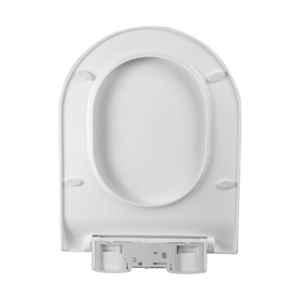 Elegant Casa 368 46x35cm Polypropylene Soft-Closing D-Shape White Commode Seat Cover