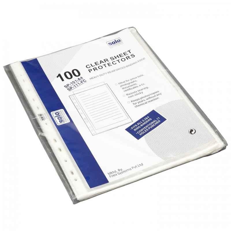 Solo A4 Transparent Regular Sheet Protector, SP 101 (Pack of 500)