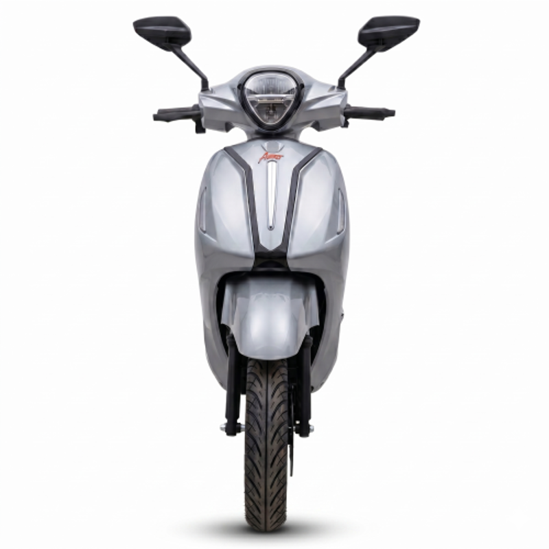 Amo Electric Bikes Feisty E1 LI 25km/hr 60V Non RTO Grey Electric Scooter with 60-70 km Per Charge Range