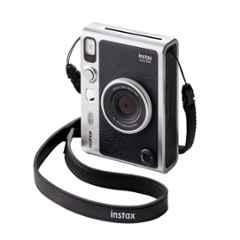 Fujifilm Instax Mini Evo 28mm Premium Edition Black Hybrid Instant Camera with 20 Shots of Stone Gray Film & 100 Different Expressions, EXD 16745157