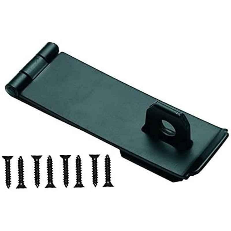 Robustline 3 inch Black Safety Hasp And Staple, Gate Hook (6 Pcs)