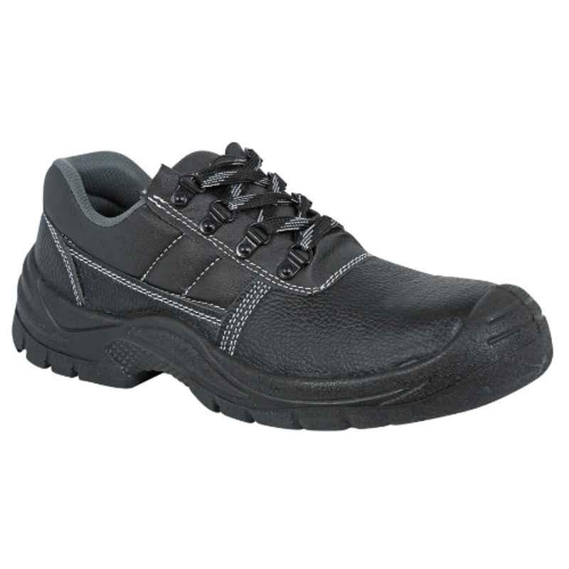 Armstrong ARE Leather Black Safety Shoes, Size: 38