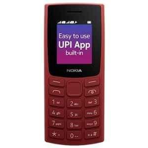 Nokia 106 1.77 inch Red 2G Single Sim Keypad Feature Phone with Built-in UPI Payments App, SS_1578