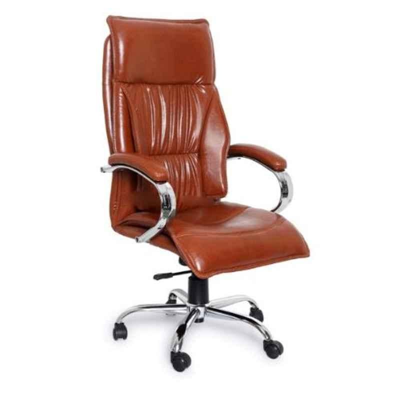 Modern India Leatherate Maroon High Back Office Chair, MI259