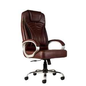 Woodberg Galore Brown High Back Ergonomic Revolving Office Chair, WBH114BR