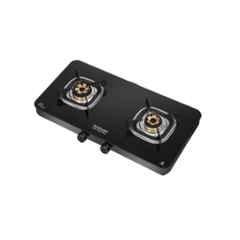 Hindware Apex 2B Glass Top Cooktop with 2 Brass Burner & Manual Ignition, CT 100243