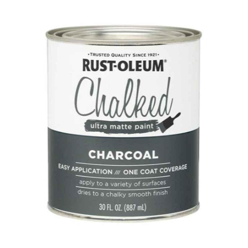 Rust-Oleum 887ml Charcoal Chalked Ultra Matte Paint, 285144