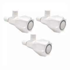 Fastgear Plastic White Chrome Finish Angle Valve, FG2365 (Pack of 3)
