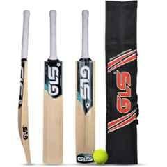 GLS Soft Pro Classic 900g Kashmir Willow Wood Cricket Bat with Cover & Tennis Ball for 15+ Yrs, Size: 5