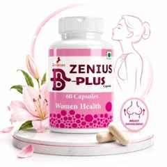 Zenius India 60 Pcs B Plus Capsule with Patharphol, Arand, Bhat Katay, Babul, Nagbala & Gandhari for Women Seeking Natural Upper Body Firming