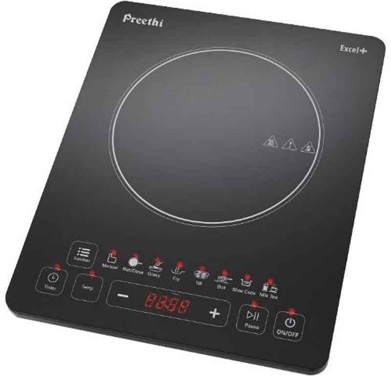 Preethi Excel Plus Black 1600W Induction Cooktop, IC117