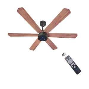XUGA Jovian F6P 32W 5 Star 320rpm Oakwood BLDC 6 Blade Ceiling Fan with Remote & 5 Years Warranty on Motor, Sweep: 1200 mm