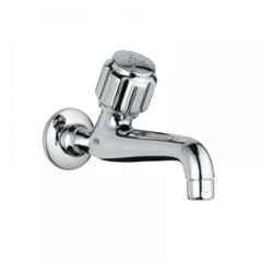 Jaquar Essco Brass Chrome Finish Long Body Bib Cock with Wall Flange & Aerator, DLX-512KN