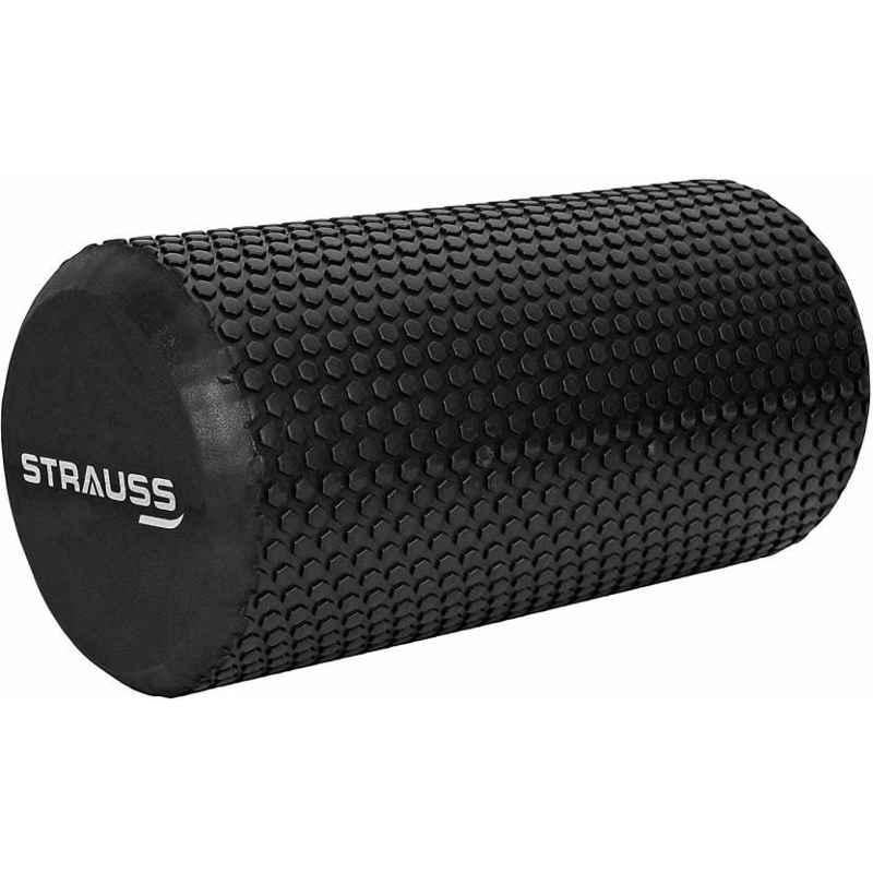 Strauss 45cm Black Yoga Foam Roller, ST-1436