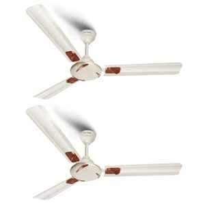 Longway Creta P2 50W Ivory Ultra High Speed Ceiling Fan, Sweep: 1200 mm (Pack of 2)