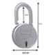 Link 65mm Round Bright Chrome Plated Padlock, L65-LRPL-65