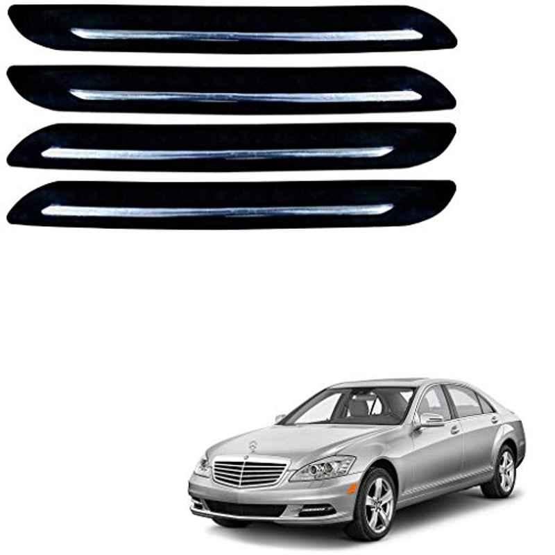 Kozdiko 4 Pcs Single Chrome Bumper Protector Set for Mercedes Benz S-Class
