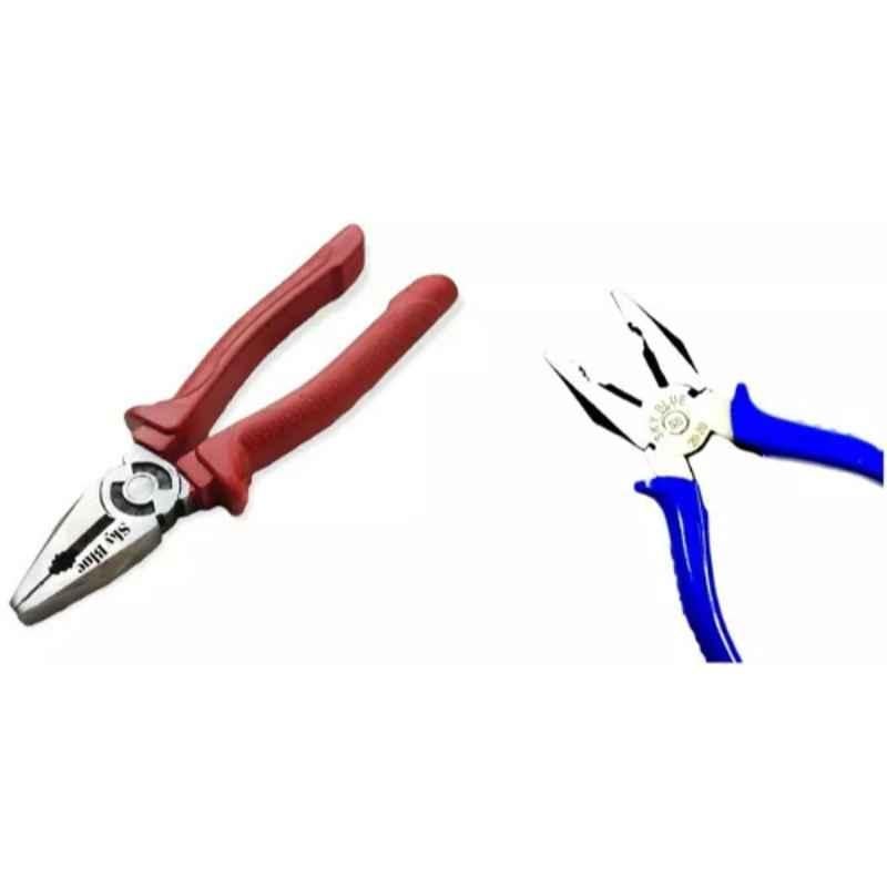 Sky Blue 2 Pcs 7.8 inch Lineman Plier Combo, SBE_PLIER_COMBO_MOD_00553