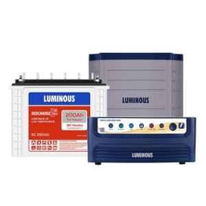 Luminous Hercules Sine 1500 1400VA 12V Square Wave Inverter & Red Charge RC25000 200Ah Tall Tubular Battery Combo