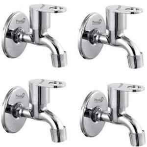 Prestige Max Stainless Steel Chrome Finish Silver Wall Mounted Bib Cock Tap (Pack of 4)