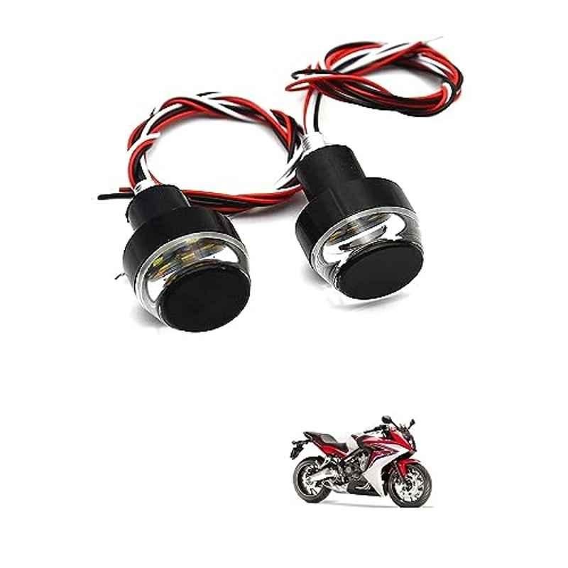 Kozdiko 2 Pcs Dual Colour Motorcycle LED Indicator Turn Signal Handle Bar Light Set for Honda CBR 650 F