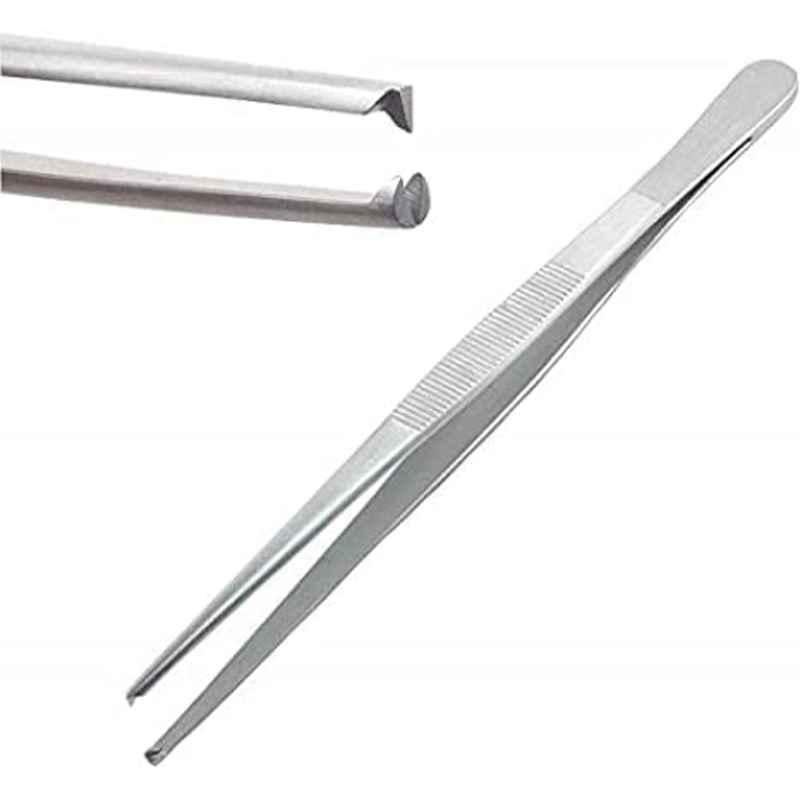 Forgesy 6 inch Stainless Steel Silver Surgical Instrument Straight Toothed Dissecting Forceps, CG67