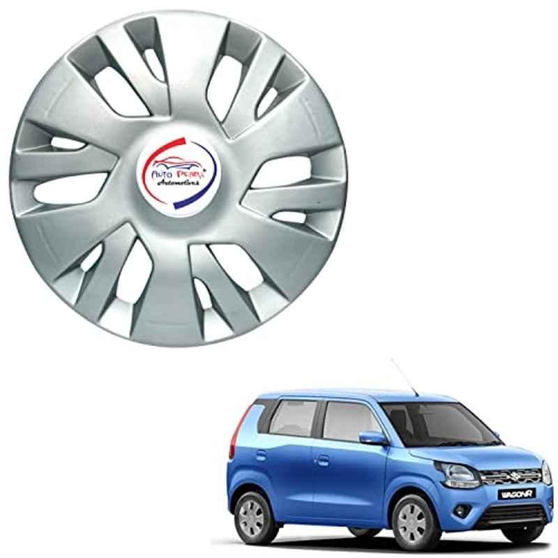 Auto Pearl 4 Pcs 13 inch ABS Silver SWFT 23 Hubcap Wheel Cover Set with Retention Ring for Maruti Suzuki WagonR 2019