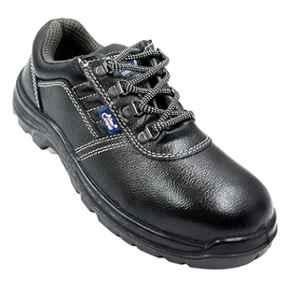 Allen Cooper Leather PU Steel Toe Black Safety Shoes, 82229_1267BLK_05, Size: 5