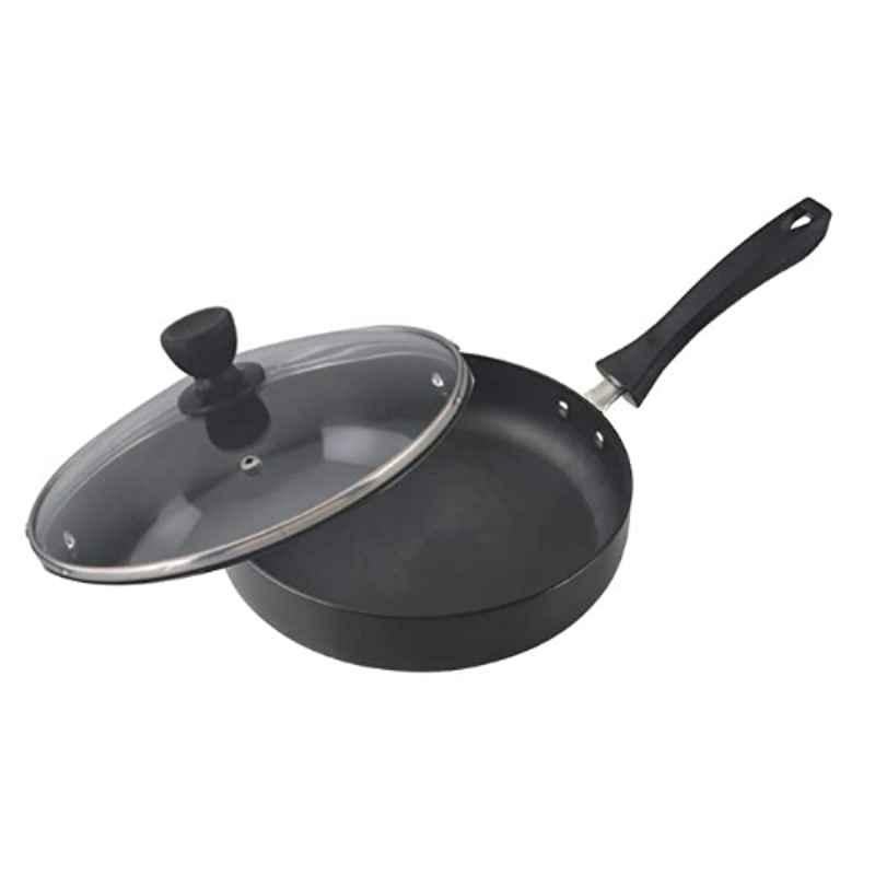 Prestige Cast Iron Appam Pan 26 CM, Duel Handle Appam Pan with Glass Lid  with