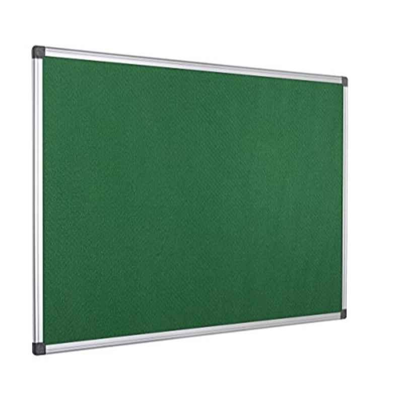 Bi-Office 120x90cm Green Felt Aluminium Frame Notice Board, FA0544170