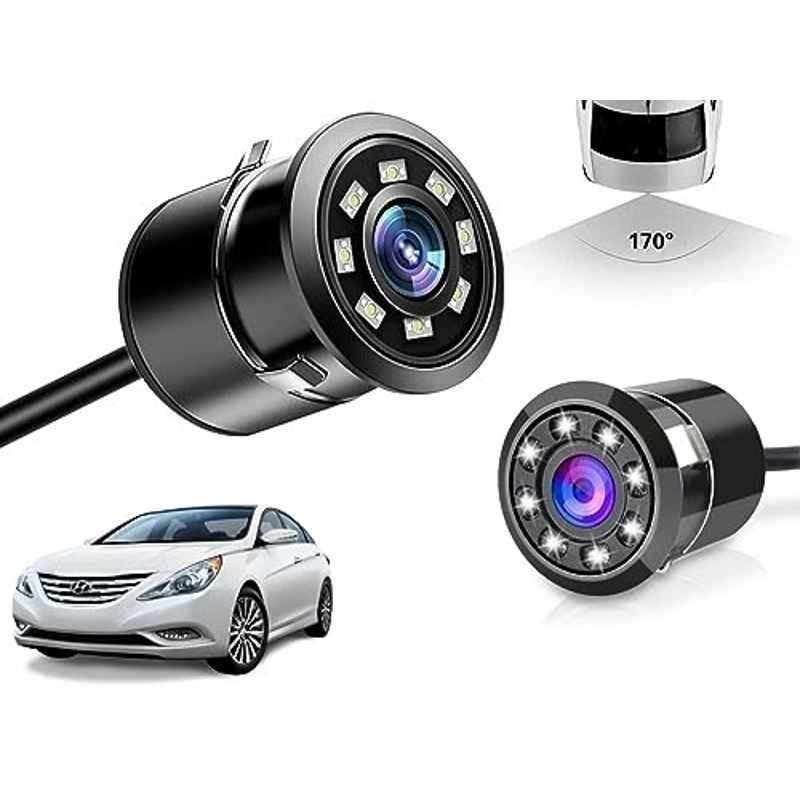 Auto Pearl 8 LED Black Waterproof & Shockproof HD Night Vision Car Reverse Parking Camera for Hyundai Sonata Embera