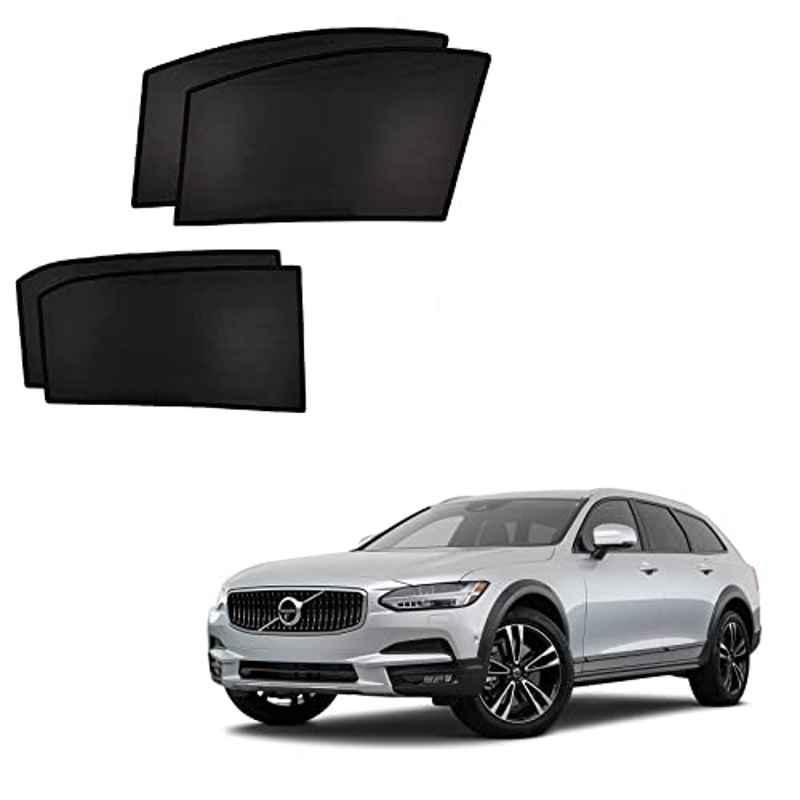 Kozdiko 4 Pcs Custom Fit Non Magnetic Curtains Mesh Car Sun Shade Set for Volvo V90