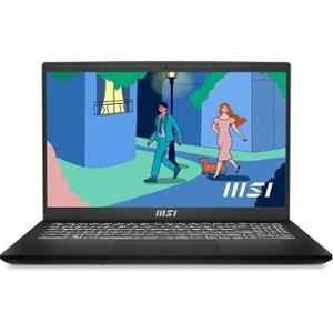 MSI B12M-613IN Modern 15 Black Thin & Light Laptop with Intel Core i3 12th Gen Core i3 1215U/8GB/512GB SSD/Windows 11 Home & 15.6 inch Display, 9S7-15H112-613