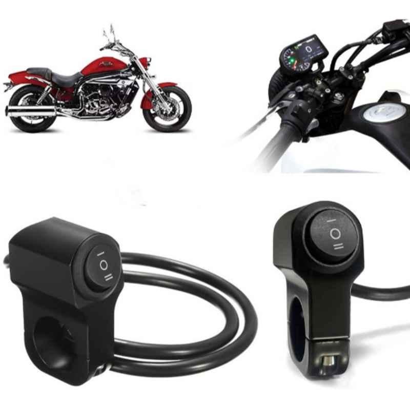 Auto Pearl 12V Aluminium Alloy Black Motorcycle Handlebar Headlight Switch for Aquila Pro 650