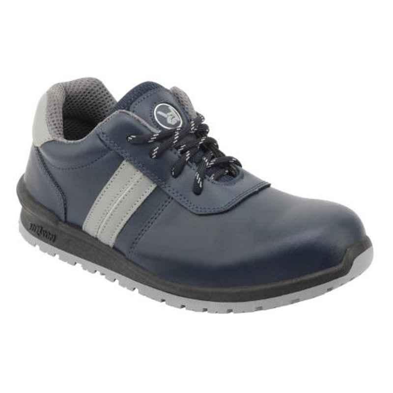 Hillson Swag 1902 Robust Synthetic Leather Steel Toe Blue Work Safety Shoes, Size: 6