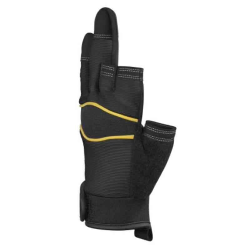Deltaplus Polyester Black & Yellow Impact Resistance Safety Gloves, VV905, Size: 11