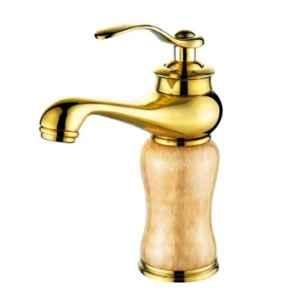 ZAP Brass Gold Matt Finish Antique Aladdin Basin Tap