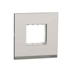 Schneider Electric Unica Pure 2 Module Aluminium Alloy Pewter Grey Cover Plate, UNPCP2M_ML