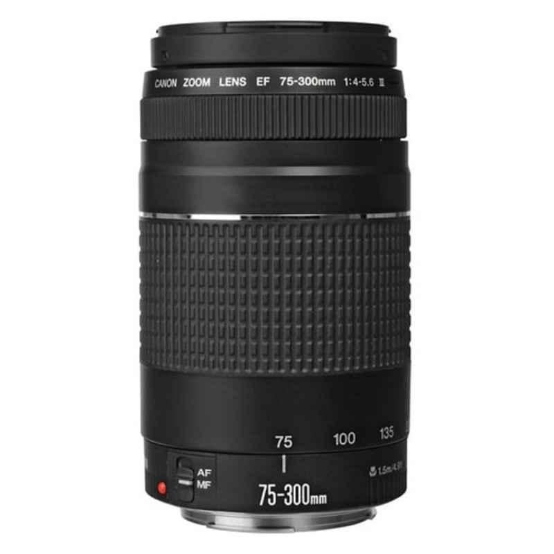 Canon EF 75-300mm F/4.0-5.6 III Black Lens, EF75300MMF456