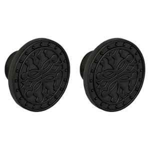 Plantex Knobs for Drawer/Round Drawer Knobs/Knobs for Cabinets/Pull-Push Knobs for Kitchen/Bedroom Drawer (Pack of 2) DTK-301, Black