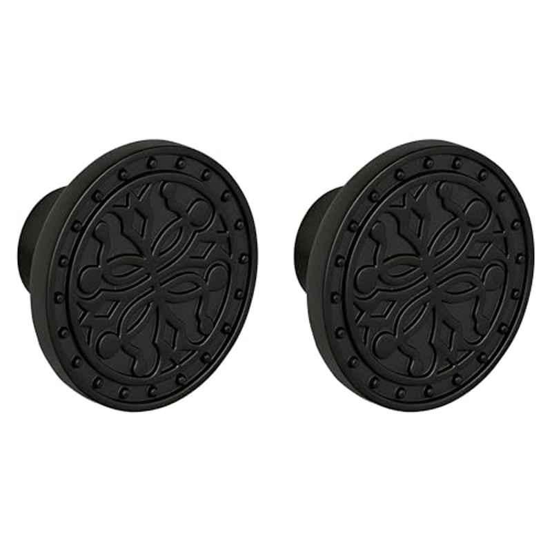 Plantex Knobs for Drawer/Round Drawer Knobs/Knobs for Cabinets/Pull-Push Knobs for Kitchen/Bedroom Drawer (Pack of 2) DTK-301, Black