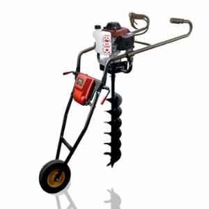 RBD 3.2HP 72CC 2 Stroke Hand Earth Auger Drill Trolly with 8 & 12 inch Bits