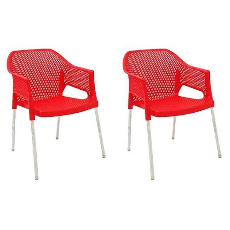 Red plastic deals chair price