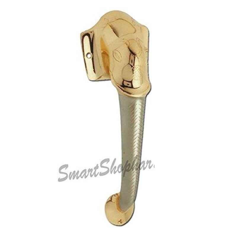Smart Shophar 9 inch Brass Gold Silver Elephant Pull Handle, SHA10PH-ELPH-GS09-P1