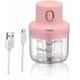 Candes Photon 300g ABS Pink Electric Portable Mini Chopper with USB, Photon1CC